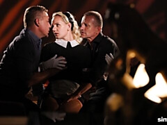 Artistic night time sex with a blonde babe Anna De Ville