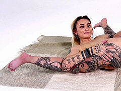 Bassza Meg nude and limber light-haired teen
