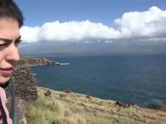Amateur, Playa, Morena, Corrida, Masturbación, Pov, Fumando, Vibrador
