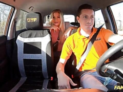 デカチン, デカパイ, ブロンド, フェラチオ, 車, パンティ, ガリガリ, ティーン