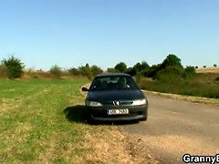 Pummelig, Tschechisch, Oma, Reif, Im freien, Öffentlich, Realität