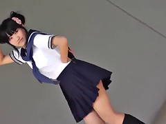 Cute Japanese Students Dance