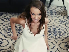 Américain, Cul, Brunette brune, Queue, En levrette, Pov, Chatte, Adolescente