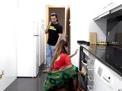 Lieveling, Grote lul, Pijpbeurt, Hd, Indisch, Gezichtspunt