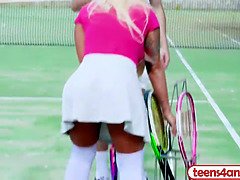 Tennis teen with meaty forms Brandi Bae gets butt fucked