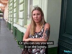 Leie, Arsch, Blondine, Blasen, Süss, Geld, Pov, Öffentlich