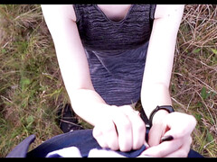 素人, デカ尻, フェラチオ, 手コキする, アウトドア, 公共, ティーン
