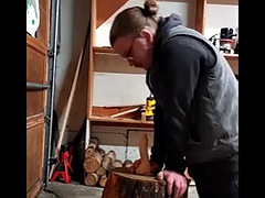 Chopping wood got me horny