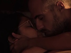 Chubby girlfriend in bondage enjoys soft and slow bdsm sex with her boyfriend