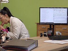 Blasen, Braunhaarige, Brille, Hardcore, Hd, Büro, Zierlich, Jungendliche (18+)