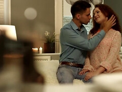 Redhead lets new BF penetrate her tight anal hole at first date