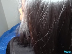 Enthousiasteling, Auto, Sperma shot, Hondjeshouding, Sperma in gezicht, Buiten, Gezichtspunt, Openbaar