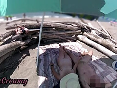 素人, ビーチ, 捕まる, チン, 露出狂, Hd, 淫乱熟女, のぞき