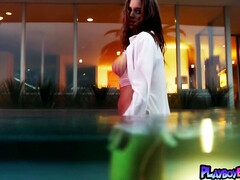 18, 茶髪の, 下着, 天然, アウトドア, ソフトコア, 一人, ティーン