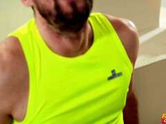 素人, フェラチオ, ヨーロピアン, 顔射, ジム, 手コキする, ハードコア, オイル