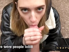 Blond, Pijpbeurt, Lul, Ondergoed, Gezichtspunt, Roodharige vrouw, Rijden, Kousen