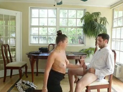 顔射, ヒール, 淫乱熟女, 母, 息子, 義母, ストッキング, オッパイの