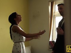 緊縛, イギリス人, 巨乳な, フェティッシュ, お仕置き, 現実, スパンキング, タトゥー
