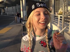 Papi, Fussjob, Handjob, Jeans, Pov, Öffentlich, Muschi, Titten