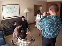 Seductive asian Nozomi Hatzuki is sucking penis
