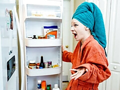 Anaal, Grote kont, Grote lul, Pijpbeurt, Hondjeshouding, Natuurlijke tieten, Roodharige vrouw, Tiener