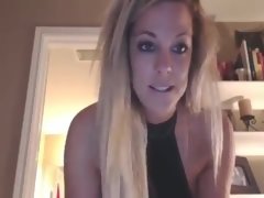 Dirty amateur sex blondie touches herself for her webcam