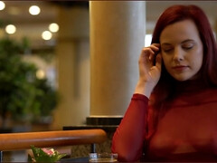 Cul, Dingue, Exhib, Seins naturels, Public, Rousse roux, Nénés, Mouillée