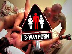 茶髪の, 黒人, 異人種間, なめる, 下着, 淫乱熟女, 赤毛, 三人