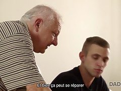 フェラチオ, 茶髪の, 爸, 指いじり, Hd, 熟年, 息子, ティーン