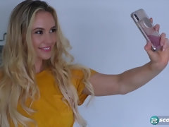 Kont, Lieveling, Grote mammen, Blond, Masturbatie, Natuurlijke tieten, Alleen, Tiener