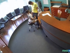 Mamada, Médico, Lamidas, Enfermera, Oficina, Al aire libre, Coño, Voyeur