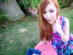 フェラチオ, 毛深い, 淫乱熟女, アウトドア, オマンコ, 赤毛, タトゥー