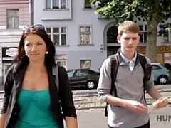 18 jaar, Pijpbeurt, Stel, Tsjechisch, Hd, Gezichtspunt, Openbaar, Vrouw