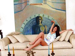 Brunette brune, Hd, Fille latino, Masturbation, Seins naturels, Solo