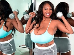 ぽっちゃり, 黒人, デブ, 指いじり, オナニー, 自然山雀, 一人, ストリッピング