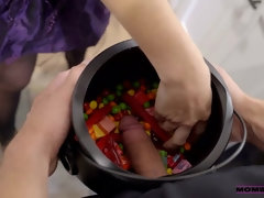 お尻, フェラチオ, 巨乳な, チン, ハードコア, オマンコ, 三人, オッパイの