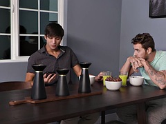 Anal, Homosexuelle, Muscle, Tatouage, Plan cul à trois