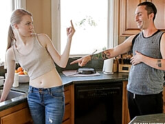 Leie, Grosser schwanz, Blasen, Natürlichen titten, Rasiert, Dürr, Jungendliche (18+), Titten