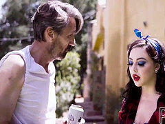 Bruinharig, Sperma in gezicht, Vingeren, Buiten, Tiener