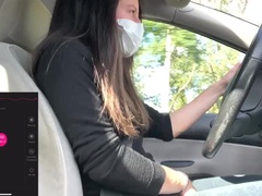 茶髪の, 車, 指いじり, アウトドア, 小柄, ティーン, 締まりの良い, バイブレーター