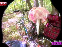 Amateur, Allemand, De plein air, Adolescente, Voyeur