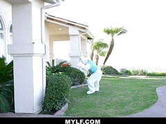 デカ尻, ブロンド, フェラチオ, 巨乳な, カップル, イマラチオ, バック, 淫乱熟女