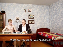 Brunette brune, Rondelette, Hd, Mature, Russe, Fils, Jarretelles, Professeur