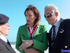 Creampied euro milf loves fucking geriatrics