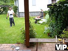 ブロンド, チェコ, Hd, アウトドア, ピグテール, ハメ撮り, オマンコ, 妻