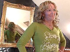 wonderful blond granny takes a black cock in her donk