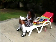 Cul, Gros cul, Noire, Éjaculer dans la bouche, Noir ébène, Hard, Hd, De plein air