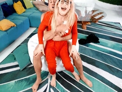 Culo, Rubia, Mamada, Engañando, Corrida, Estilo perrito, Gafas, Sexo duro