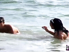 Enthousiasteling, Strand, Bruinharig, Eten, Hd, Naakt, Naakt, Openbaar