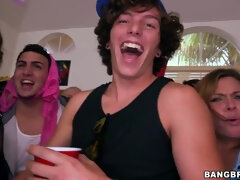 デカパイ, ブロンド, フェラチオ, 大学生, イく瞬間, 乳首, ポルノスター, オッパイの